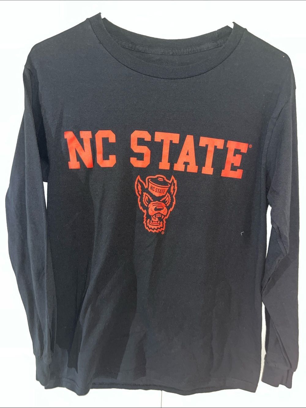 NC North Carolina State Wolfpack black red wolf long sleeve t shirt cotton